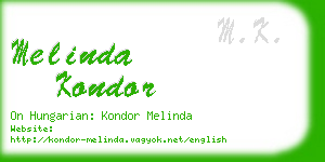 melinda kondor business card